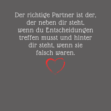 Motiv Der richtige Partner ist der, der hinter dir steht