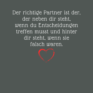 Motiv Der richtige Partner ist der, der hinter dir steht
