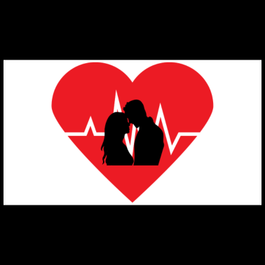 Motiv Partner T-Shirt Herzschlagrhythmus