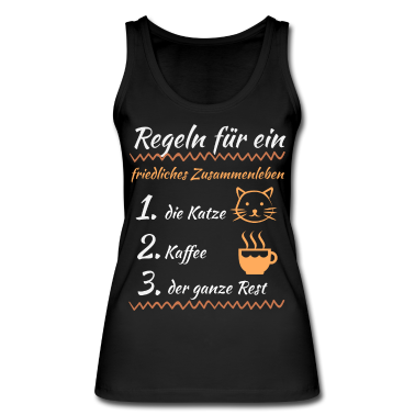 Partner Tank Top - Katze, Kaffe und dann der Partner Katzenliebe