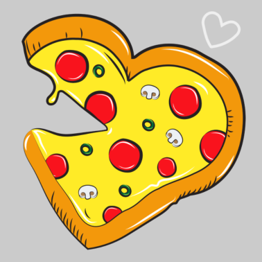 Motiv Pizza Herz- Fast Food - Salami Partner Shirt