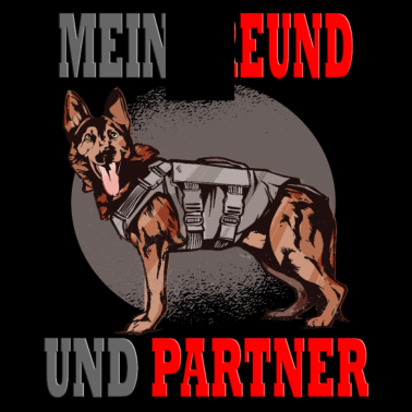 Motiv Polizeihund Freund und Partner