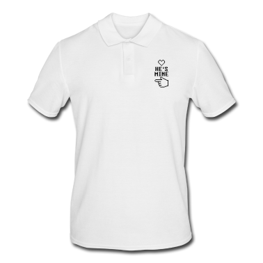 Partner Poloshirt - He's Mine 8-Bit