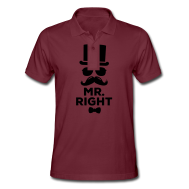 Partner Poloshirt - Lustige paarweise Mr. Right und Mrs. Right