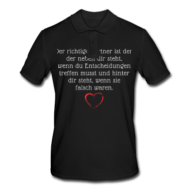 Partner Poloshirt - Der richtige Partner ist der, der hinter dir steht