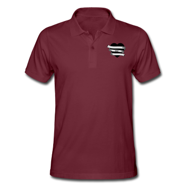 Partner Poloshirt - Partner-Herz einfarbig