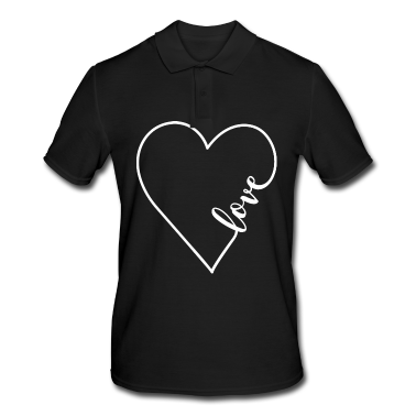 Partner Poloshirt - Love Valentinstag Geschenk Partner