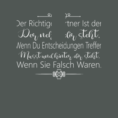 Motiv Der richtige Partner ist der, der hinter dir steht