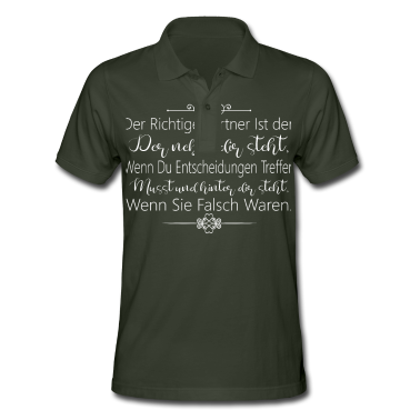 Partner Poloshirt - Der richtige Partner ist der, der hinter dir steht
