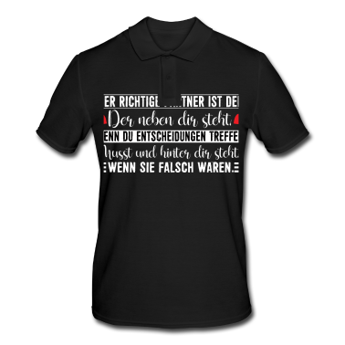 Partner Poloshirt - Der richtige Partner ist der, der hinter dir steht