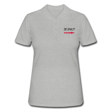 Partner Poloshirt - Er zahlt! Lustiges Partner Shirt