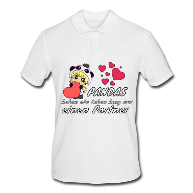 Partner Poloshirt - Pandas haben ein Leben lang nur einen Partner