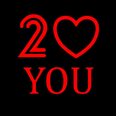 Motiv Zum 20. Geburtstag für den Partner