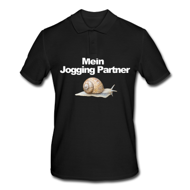 Partner Poloshirt - Mein Jogging Partner witziger Schnecken Spruch