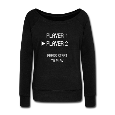 Partner Langarmshirt - Player 2 Press Start Gamer Gaming Partner Look
