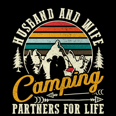 Motiv Mann und Frau Camping Partner für das Leben