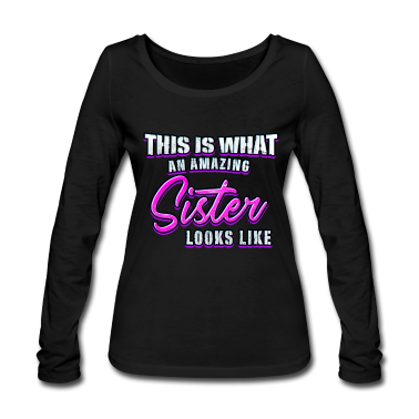 Partner Langarmshirt - Amazing Sister Looks Like Tee Cute Sister Day Gift