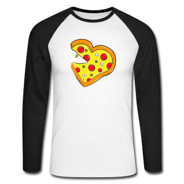 Partner Langarmshirt - Pizza Herz- Fast Food - Salami Partner Shirt