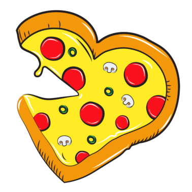 Motiv Pizza Herz- Fast Food - Salami Partner Shirt