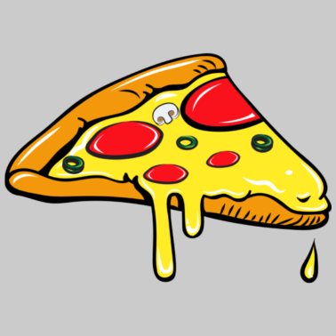 Motiv Pizza Stück - Fast Food - Salami Partner Shirt