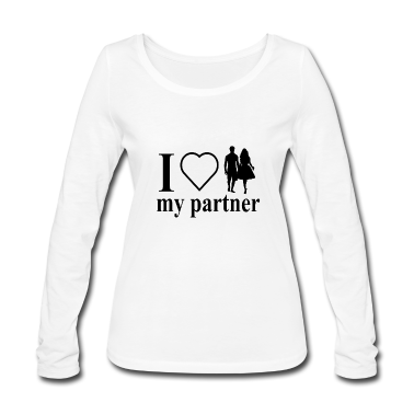 Partner Langarmshirt - i love my partner , Ich liebe meinen Partner