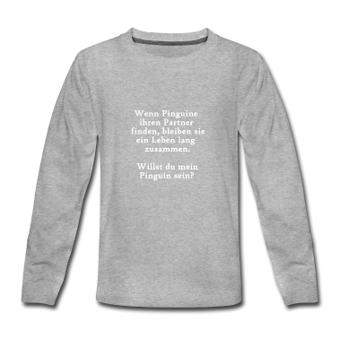 Partner Langarmshirt - Wenn Pinguine ihren Partner