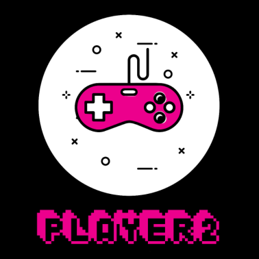 Motiv Gamer 2 - Duo Player 1 & 2 Liebe Geschenk Paar