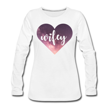 Partner Langarmshirt - Wifey Galaxy Herz