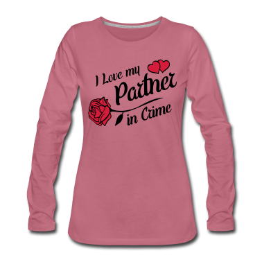 Partner Langarmshirt - i love partner in crime