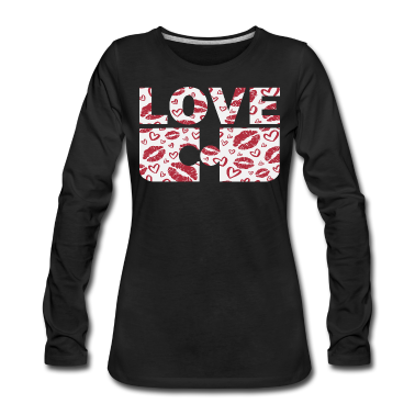 Partner Langarmshirt - Liebe Lieben Partner PuzzleGeschenk