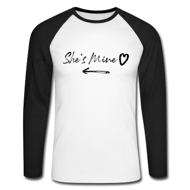 Partner Langarmshirt - Sie gehört mir (schwarz)