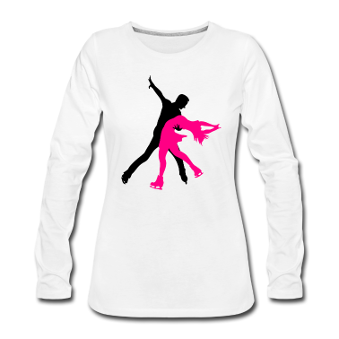 Partner Langarmshirt - Eiskunstlauf Schlittschuhe Paar Partner