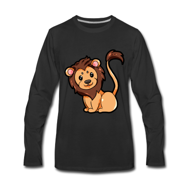 Partner Langarmshirt - Löwenpaar für Partner - Männlich