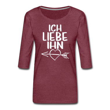 Partner Langarmshirt - Ich liebe ihn - Partnerlook Partner Shirt