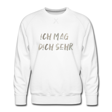 Partner Pullover - Ich mag dich sehr Schrift Spruch liebe love