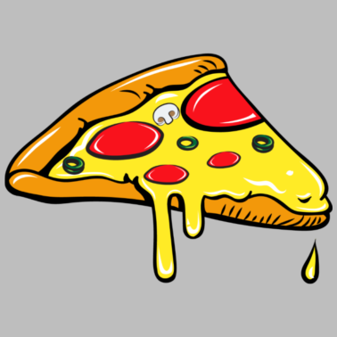 Motiv Pizza Stück - Fast Food - Salami Partner Shirt