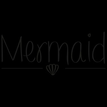 Motiv Mermaid schwarz