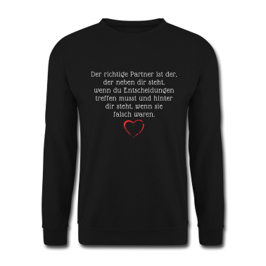 Partner Pullover - Der richtige Partner ist der, der hinter dir steht