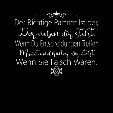 Motiv Der richtige Partner ist der, der hinter dir steht