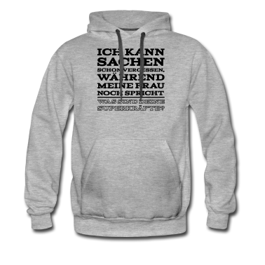 Partner Hoodie - Ich kann Sachen vergessen - Superkraft Mann