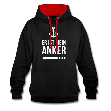 Partner Hoodie - Er ist mein Anker | Partner Edition | Ehepaar Paar
