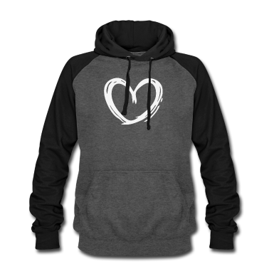 Partner Hoodie - Gezeichnetes Herz, Romantischer Liebesbeweis