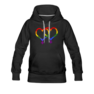 Partner Hoodie - Lesbisch Queer Herzen