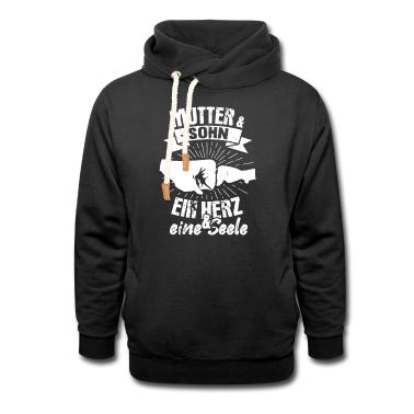 Partner Hoodie - Mutter & Sohn Herz und Seele Muttertag Vintage