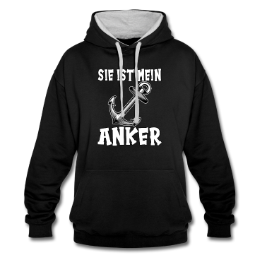 Partner Hoodie - Sie ist mein Anker Liebe Partner Geschenk