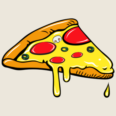 Motiv Pizza Stück - Fast Food - Salami Partner Shirt