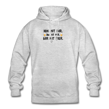 Partner Hoodie - Ich mit dir du mit mir wir mit Bier Partner
