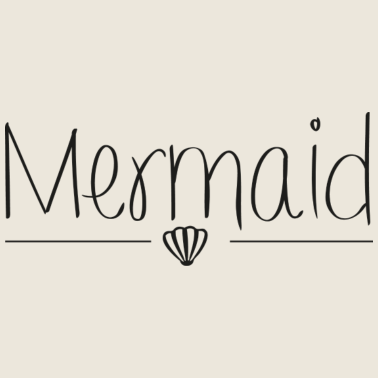 Motiv Mermaid schwarz