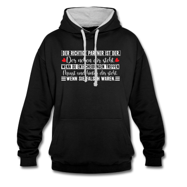 Partner Hoodie - Der richtige Partner ist der, der hinter dir steht