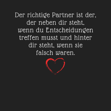 Motiv Der richtige Partner ist der, der hinter dir steht